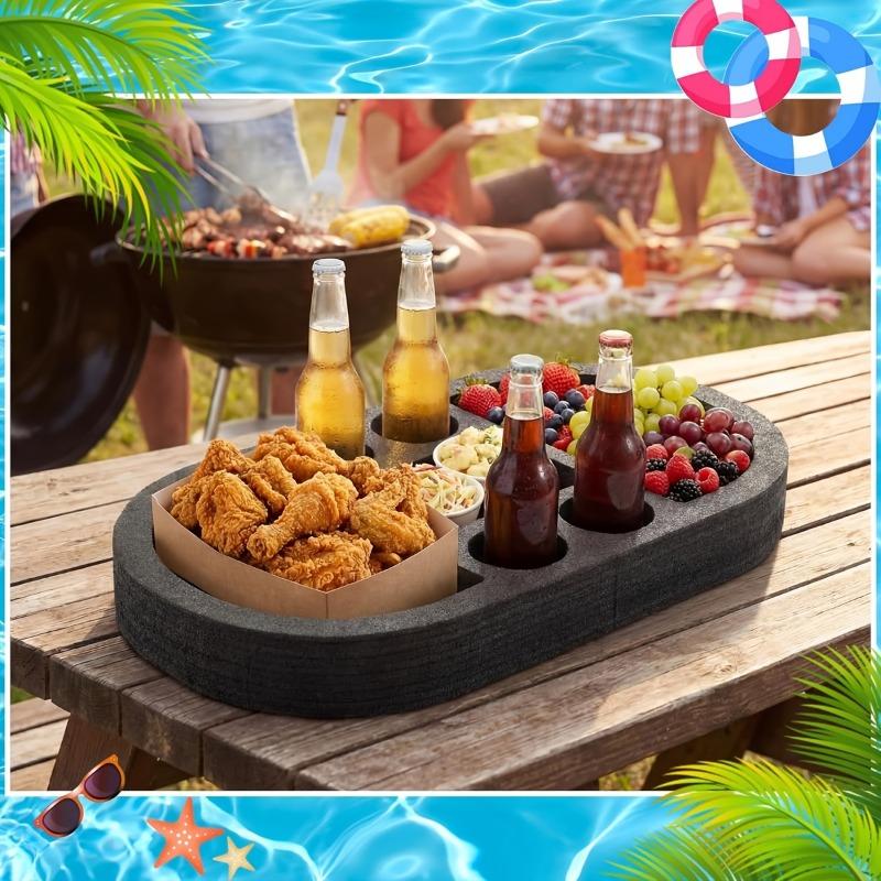 Large Floating Beverage Drink Holder & Snack Serving Tray for Pool Parties and Spa