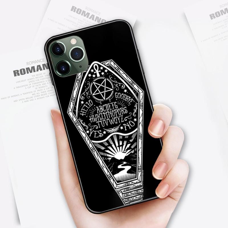 Witches Moon Tarot Čarodějnický obal na telefon pro iPhone 14 13 12 11 XS X 8 7 6 Plus Mini Pro Max SE 2022 Měkký černý kryt na telefon