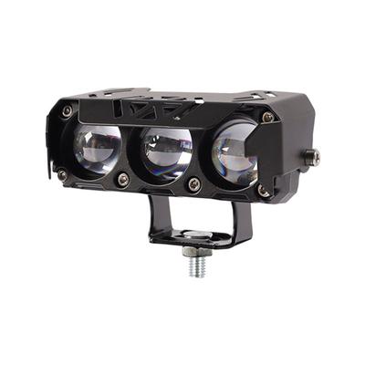 Faróis de LED para motocicleta Faróis super brilhantes Lente de três olhos Olho de peixe Luzes de duas cores Retrofit À prova d'água À prova de choque