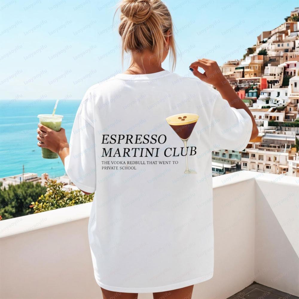 Espresso Martini Cocktail Club Tshirt Tini Time Shirt Martini Drink Lover Tshirt Cocktail and Social Club Shirt Graphic T Shirts M