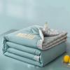 Simple Grid Printed Cooling Blanket for Summer Comfortable Breathable Air Conditioner Comforters Single Double Bed Quilted Quilt