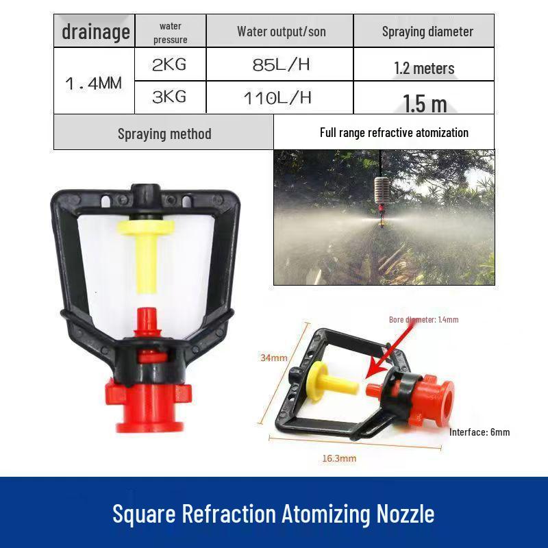 Eco-Friendly Inverted Micro Sprinkler: Hanging Atomizing Anti-Drip Rotating Water Sprayer for Greenhouses