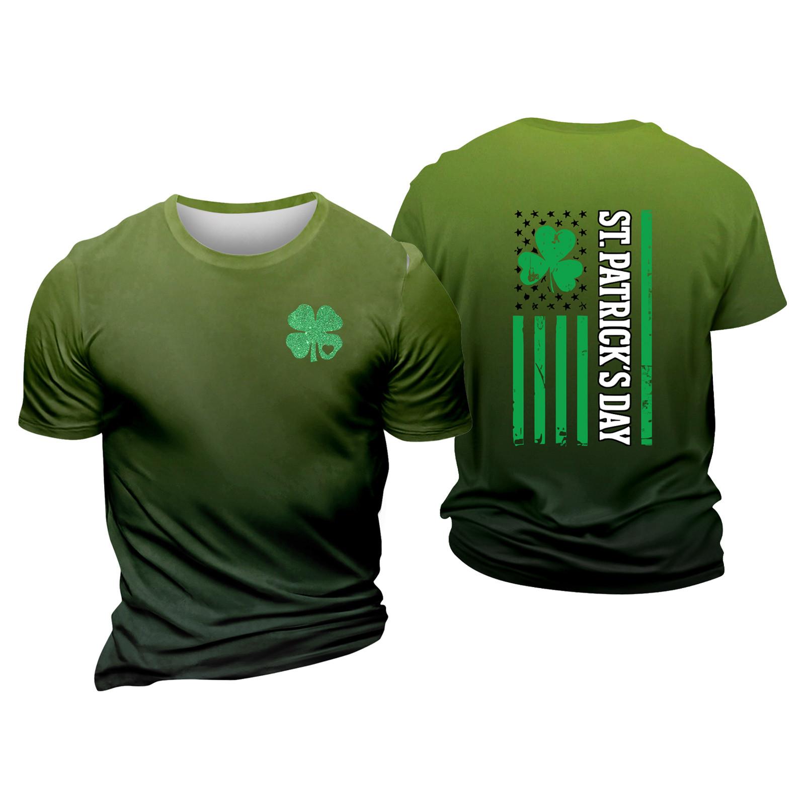 

улица. Принт ко Дню Патрика - мужская повседневная футболка с круглым вырезом и короткими рукавами XXXXL