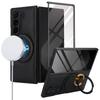 For Samsung Galaxy Z Fold 7/6/5/4/3 Case with Magnetic Ring Holder, 360° Rotatable Ring Stand, Built-in Screen Protector Cover