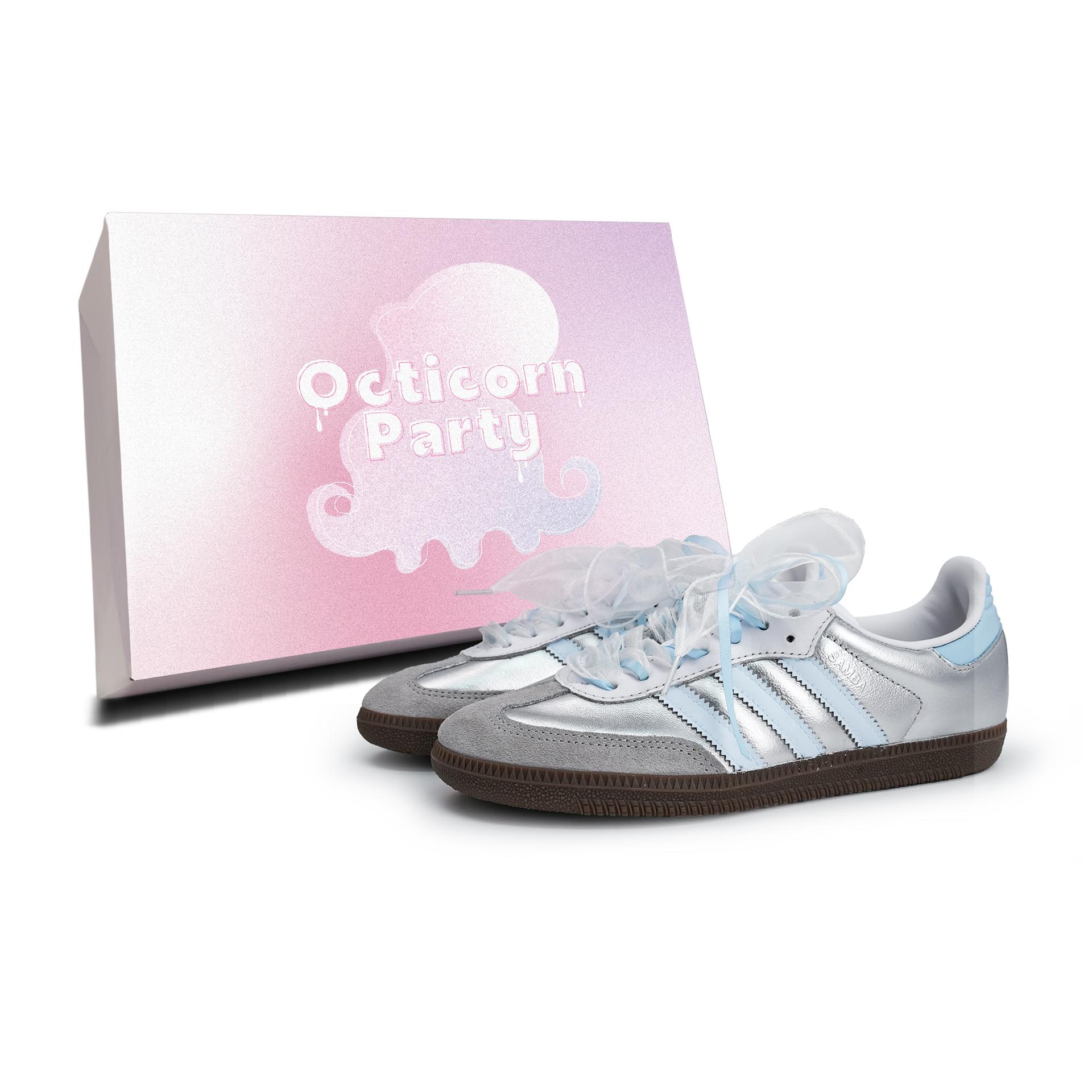 

Adidas Originals SAMBA OG German Army Trainers Unisex Low top White/Blue/Silver B75806(Team826-S-BOX) 40⅔