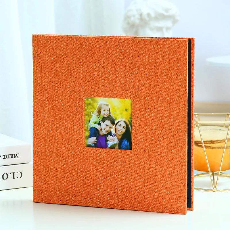 High Quality Linen Side Self-adhesive Film Family Album DIY Pasting Manual Stamp Exquisite Gift for Children