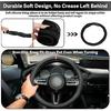 XCBYT Steering Wheel Cover - Black Leather Steering Wheel Wrap Great Grip With 3D Honeycomb Quick And Effortless Tallation Non-Slip Silicone Inner