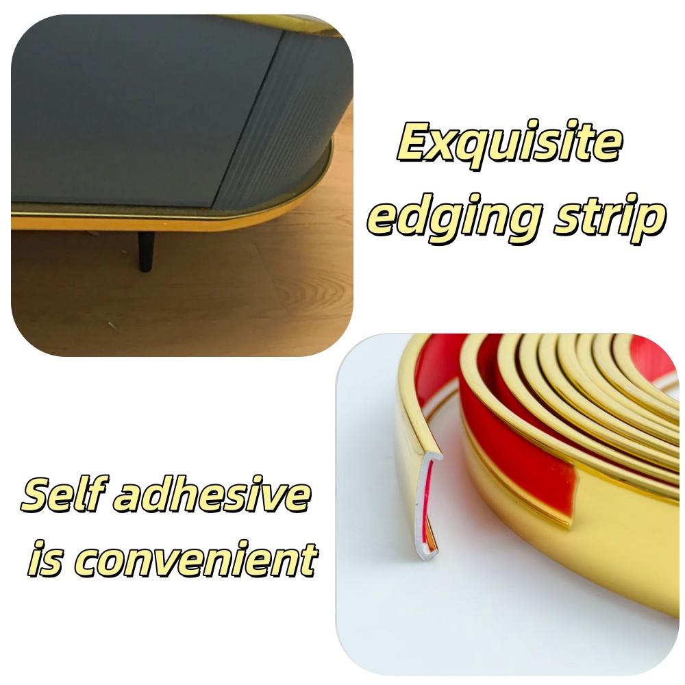 1 Rouleau 5 Mètres Protection d'Angle Adhésive en Forme de U, Bande de Chant décoration de bord, Convient pour Étagères et Meubles