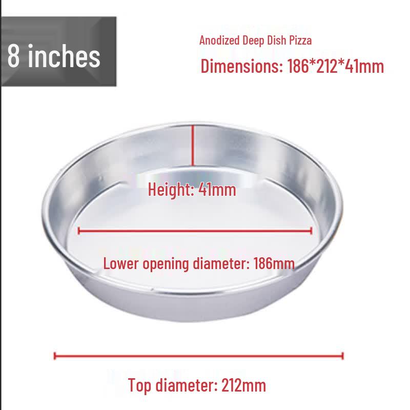 MDNG 8-inch Anodized Aluminum Deep Dish Pizza Pans (Set of 2)