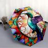 1pc Hummingbird StainedGlass Automatic Open/close Umbrella, 8-Rib Sturdy Structure, Portable Travel Umbrella, Parties, Everyday Use, Outdoor