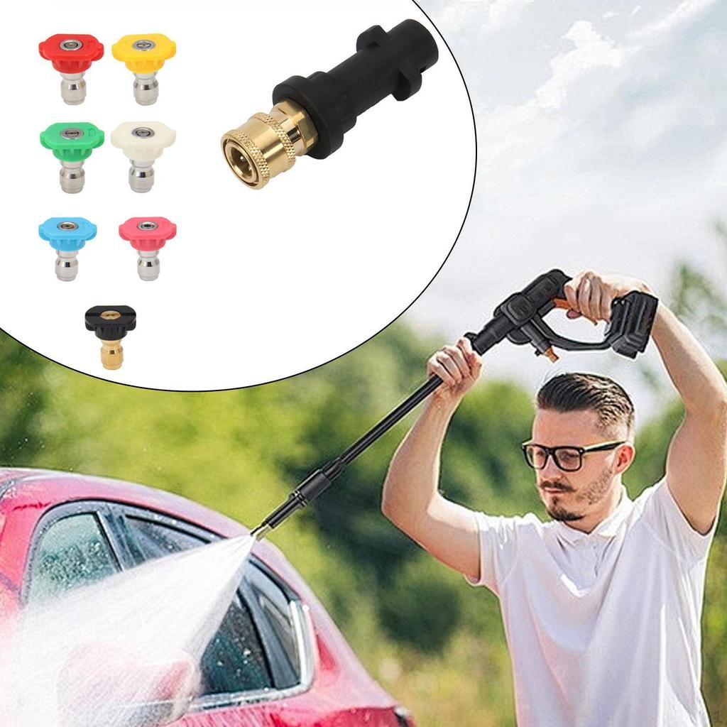 Pressure Washer Adapter Accessories,1/4 Inch Resin Car Spray Nozzle Tips,Female Quick
