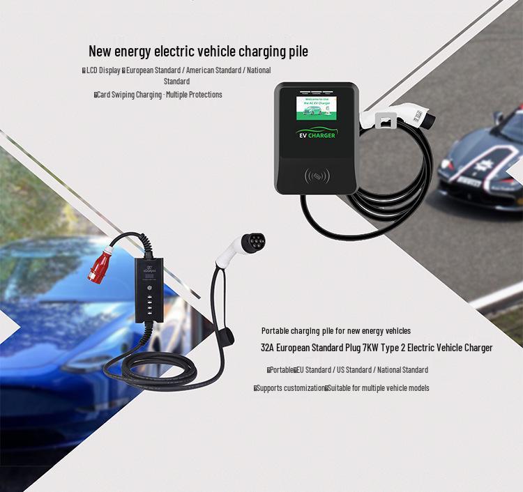 Dual-Gun 44kW EV Charger, OCPP Compatible - AC Charging Pile for National & European Standards