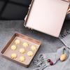 Nonstick Carbon Steel Cake Mold Champagne Multifunction Pizza Baking Tray Heat Resisting Easy Clean Square Baking Pan Home