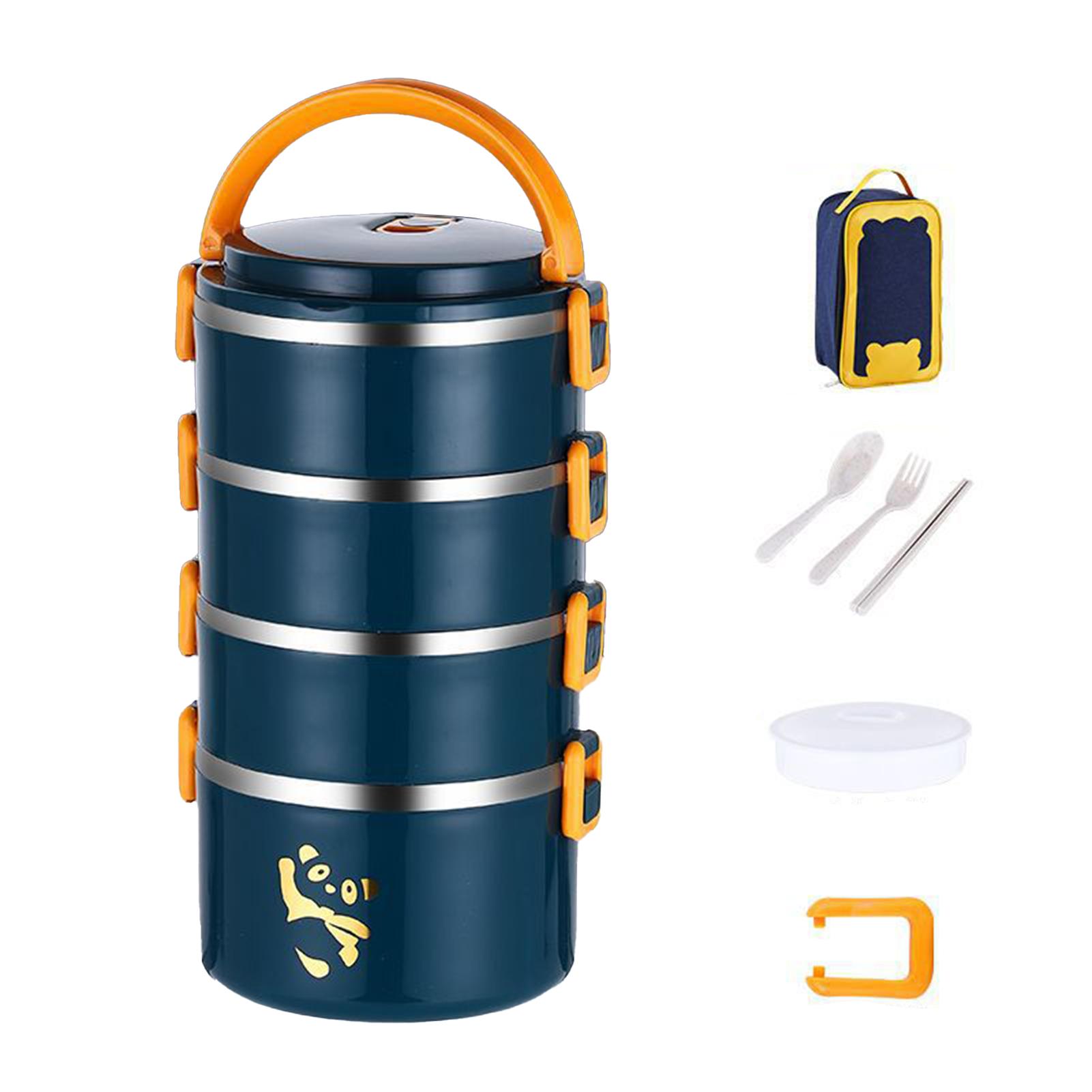 

Складные ланч-боксы, герметичные, из нержавеющей стали, термобоксы с ланч-боксами с сумкой для студентов и офисных работников