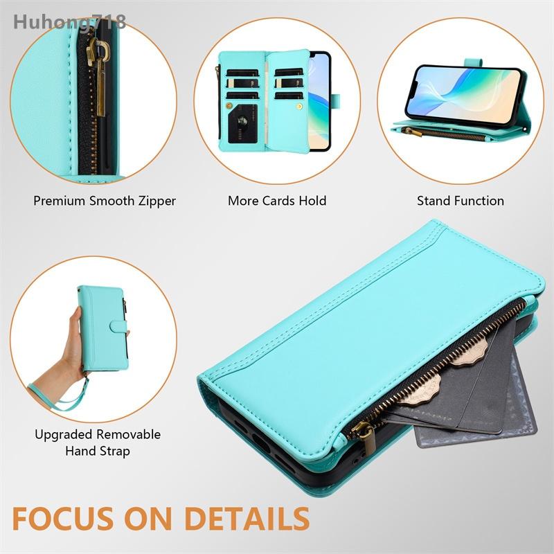 Zipper Leather Case For Honor Play 6C 6T 7T 8T 9T 50 Plus Magic 5 6 7 Pro Lite 5G Wallet Cover Casing