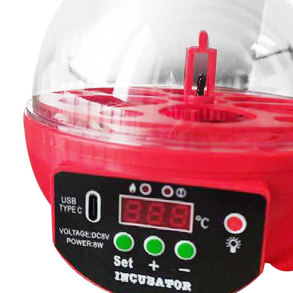 USB Egg Incubator Automatic Chick Incubator with LED Light Egg Display Small Egg