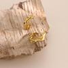 18k Gold-Plated Titanium Steel Geometric Stud Earrings for Women