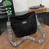New Large Capacity Women's Shoulder Bag Solid Color Shoulder Bag Versatile Tote Commuter Bag Corduroy Bag for Women