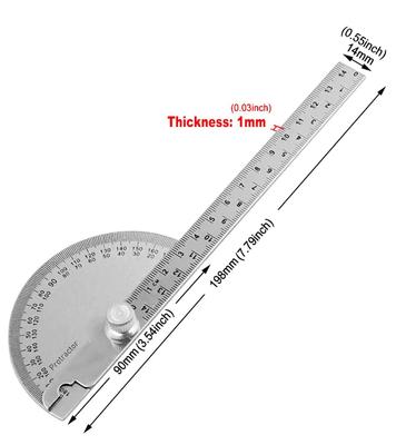 14cm 1ks Uholník Uhlové pravítko Deliací meradlo 180 stupňov Polkruhové Tesárske uhlové pravítko