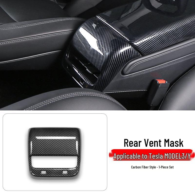 Tesla Model 3/Y Carbon Fiber Interior Console & Steering Wheel Trim