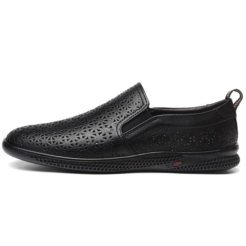 67 Men'S Shoes Leather Shoes One Pedal Flat-Bottomed Lazy Business Gentleman Casual Shoes Spring And Summer Low-Top Feet Single Shoes