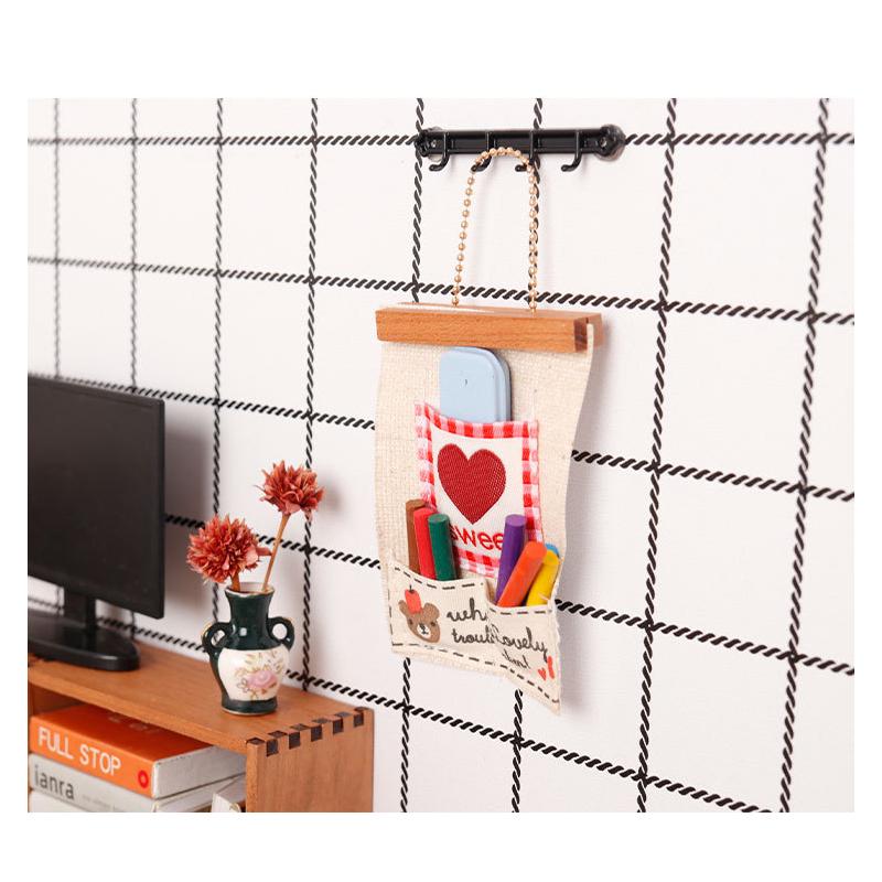 1/12 Dollhouse Cute Mini Wall Storage Bag Hanging Pockets Dollhouse Home Scene Decoration Accessories Micro Scene Photo Pros