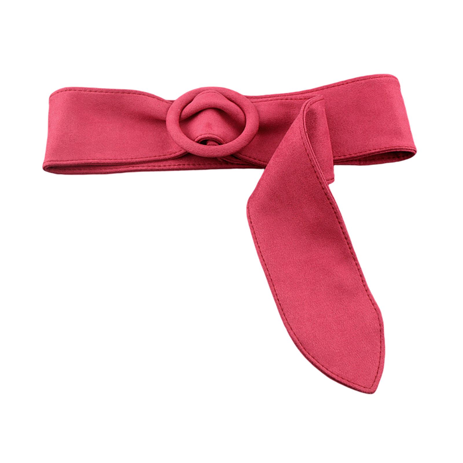 

Пояс-обертывание для талии для женщин замшевый пояс для платьев винтажный массивный пояс широкий пояс-корсет формальный широкий эластичный пояс с пряжкой вино красного