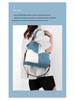 Trendy Women's Patchwork Canvas Tote and Crossbody Bag - Fashionable, Versatile, Color Block Design 2025.