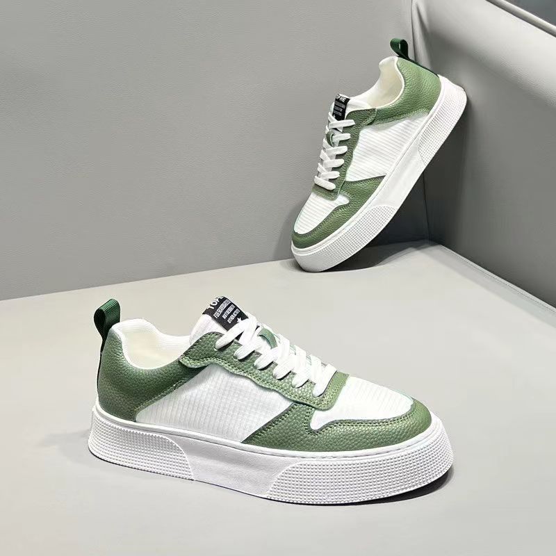 Men's shoes 2025 new summer breathable canvas shoes men's low-top sports and leisure board shoes trendy versatile little white shoes