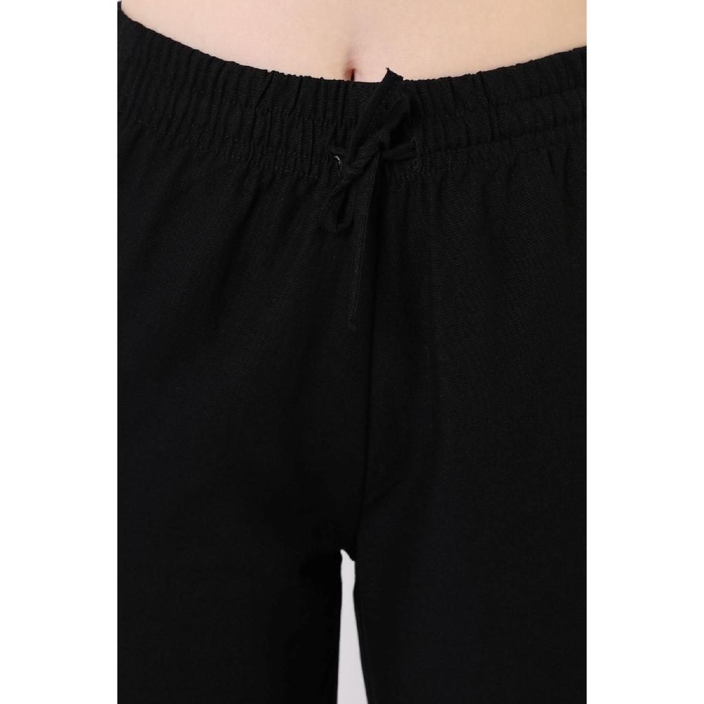 Beige Leinenmischung Locker geschnittene Hose