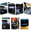 2 in 1 Car Clock Temperature Meter Gauge Air Outlets Clip on LED Digital Display Thermometer with Blue Backlight 12H