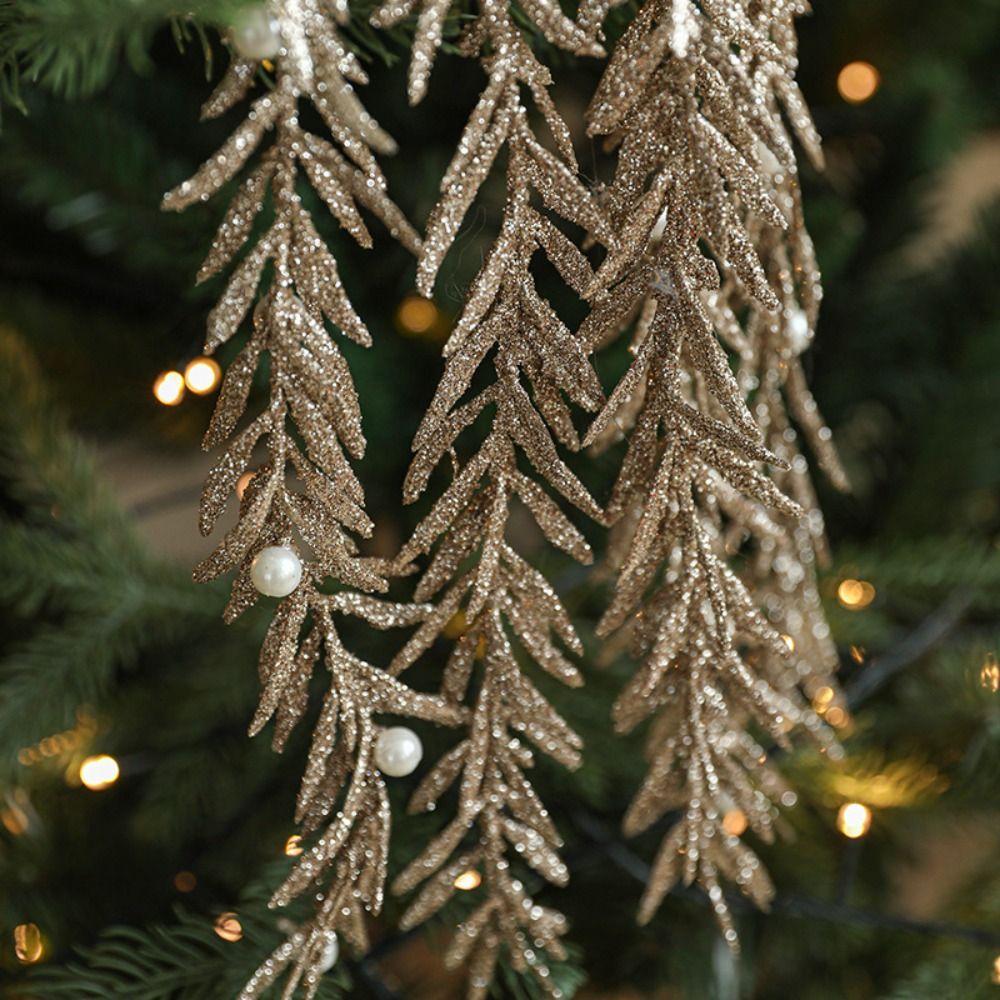 Sequins Artificial Christmas Glitter Branches Handmade Christmas Tree Decorations  New Year Decor