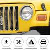 7 Bucăți Grilă Frontală Capac Protector Inel Trim Cromat pentru Jeep Wrangler TJ Crom