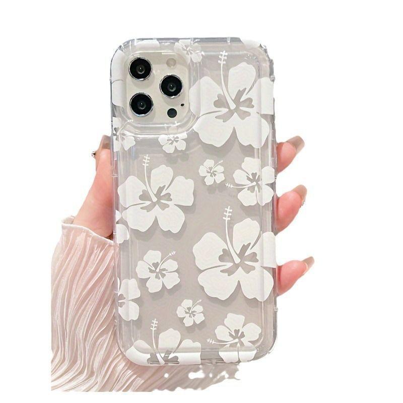 Simple full screen flower apple 15 mobile phone case iphone14promax soft rubber 13/12/11 all-inclusive anti-drop xr