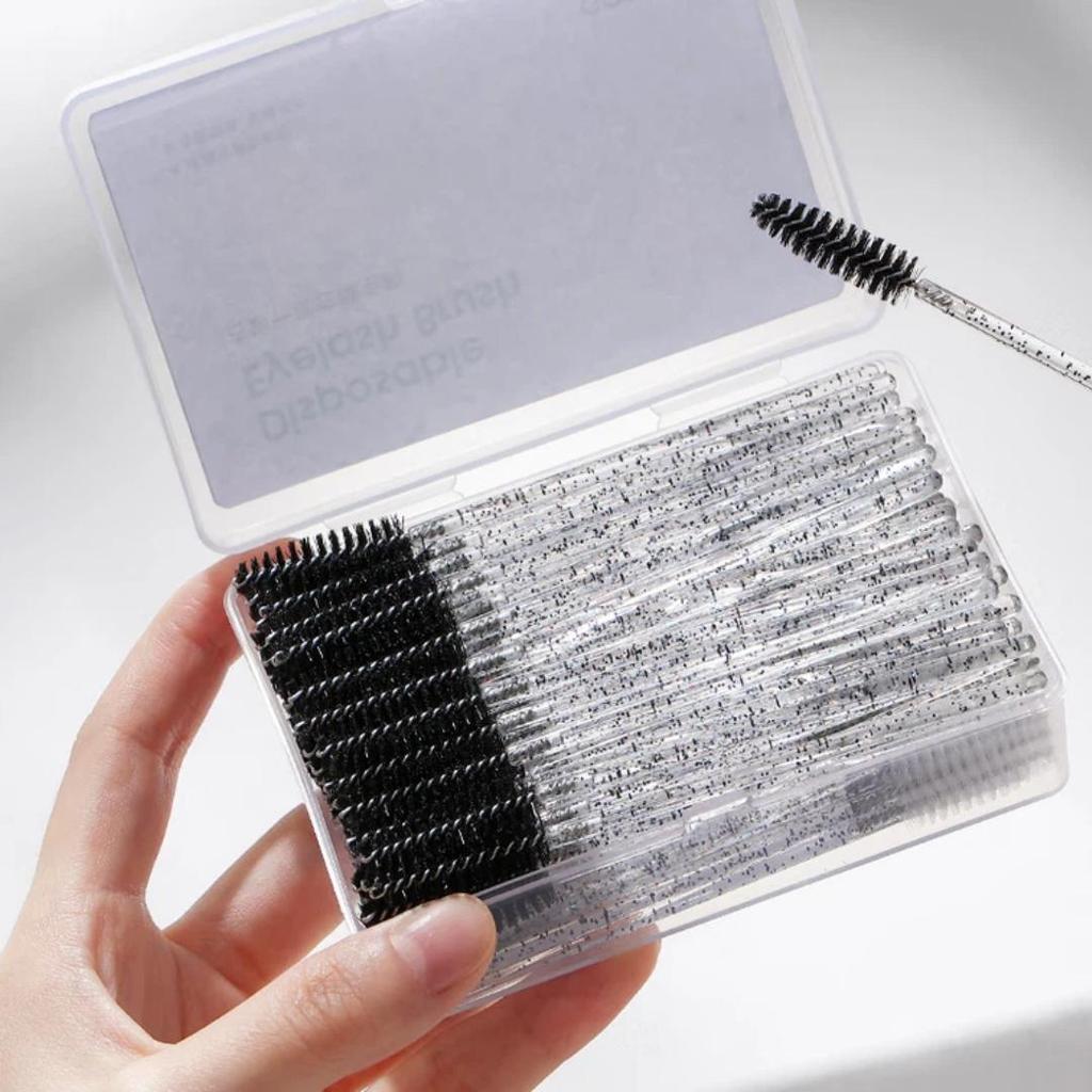 Chense Eyebrow Brush, Eyelash Brush, Spiral Brush Head, Beauty Tool, 50 Pieces