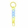 Matte Acrylic Chunky Chain Keychain Macaroon Color Keyring Bag Charm  For Women