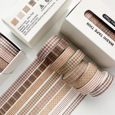 Ρετρό Σετ Washi Tape 8 Ρολά Λεπτά Vintage Διακοσμητικά Αυτοκόλλητα Μασκαρίσματος Διακόσμησης για Τέχνη DIY Ημερολόγια