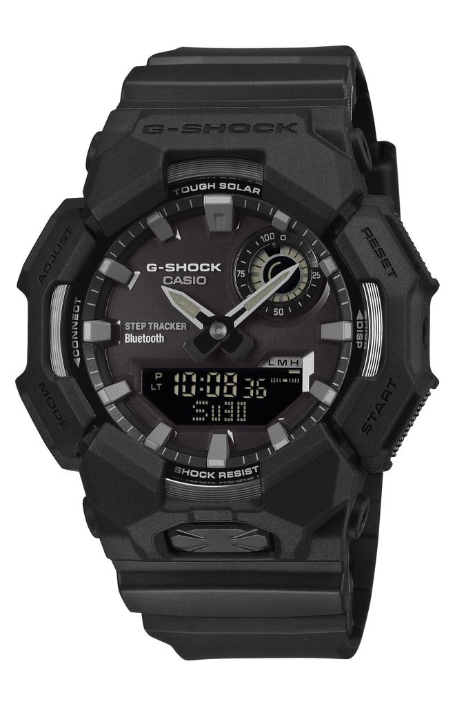 Casio Uhr Ganz Schwarz mit Life Log Robust und Materialien G-Shock GA-B010-1A1JF Herren Messung, Bluetooth, Solar, Umweltfreundlich