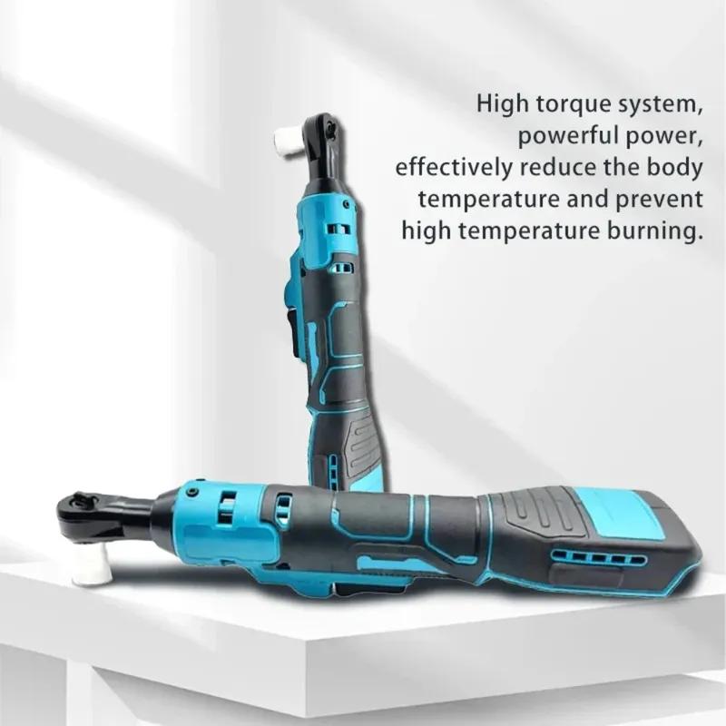 38inch Cordless Ratchet Wrench Electric Screwdriver with 21V Battery and Extension Pole for Car Repair and Assembly