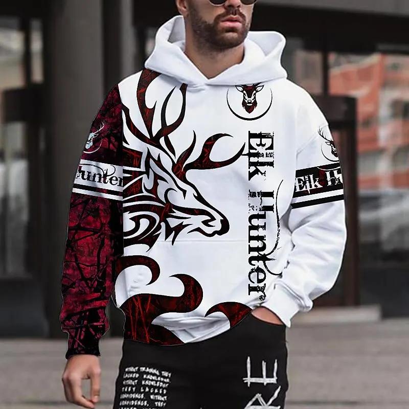 Men's Hoodie for Men Dragon Graphic 3D Print Sweatshirts Outdoors Pullover Clothing Daily Fashion Autumn Oversized Long Sleeve