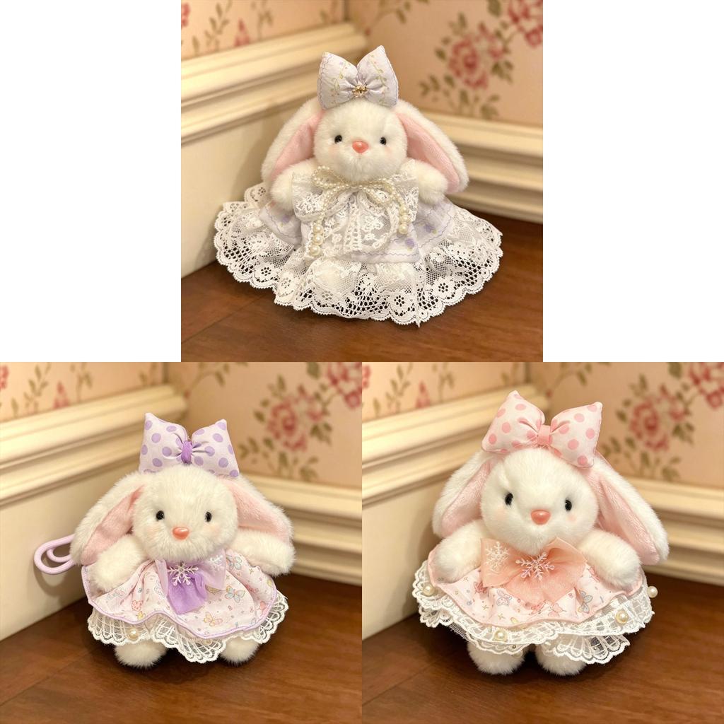 Bambola Coniglio Peluche Con Vestito Rimovibile Per Bambine Decorazione Stanza dei Giochi