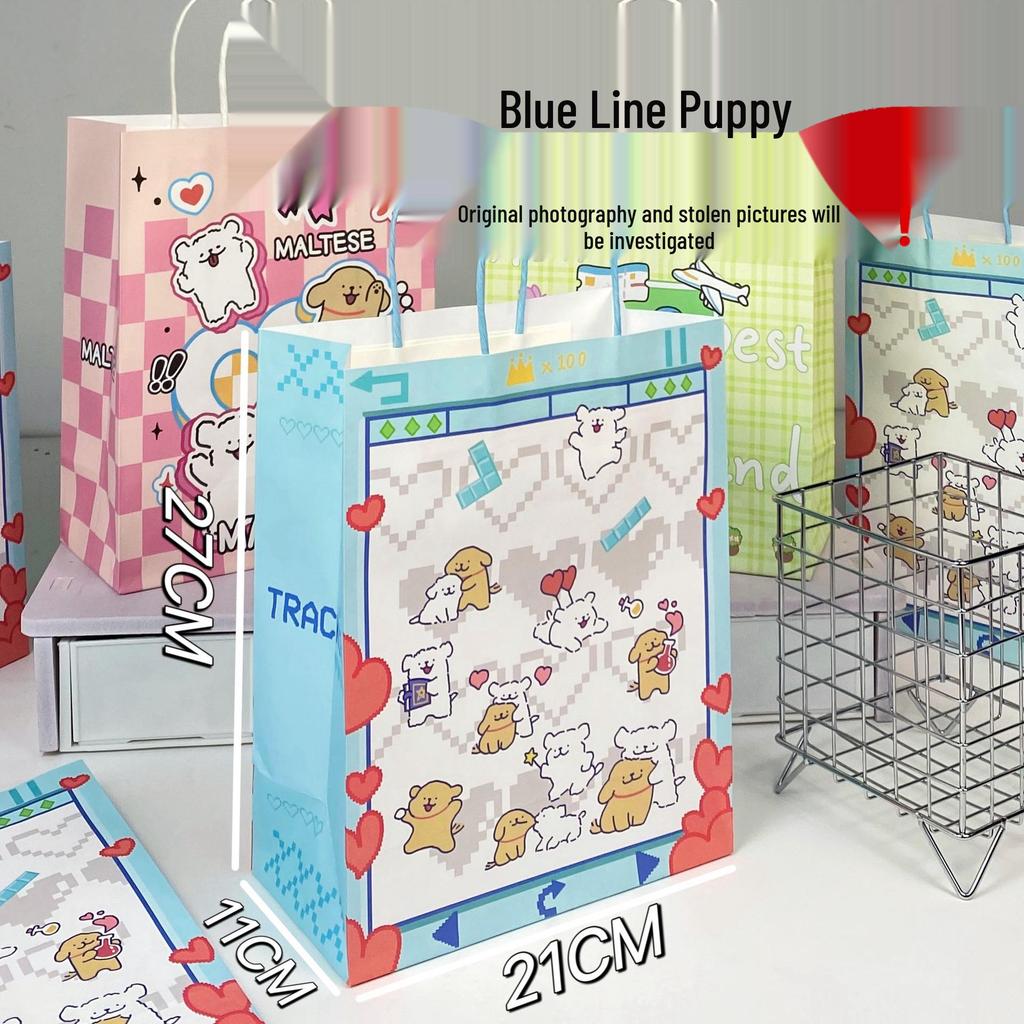 Cute Cartoon Kraft Paper Tote for Jewelry & Small Gifts