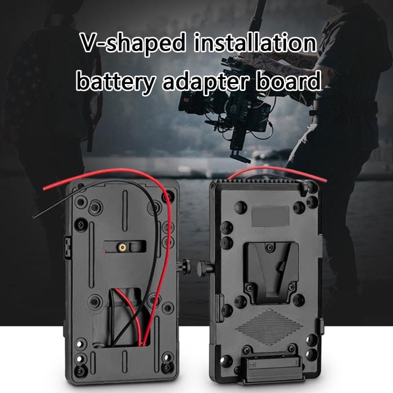 Universal V Lock Battery Plate V-mount Camera Power Supply Adapter Board for Video Cameras and Stabiliser Kits