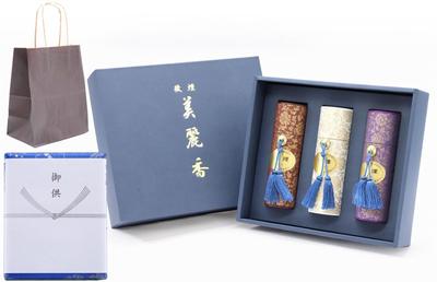 Bag Incense Stick Set Three Types of and Perfume Incense Sticks with Little Sticks for New Bon Dressing In Japan [Carry Included] [Beautiful Incense]