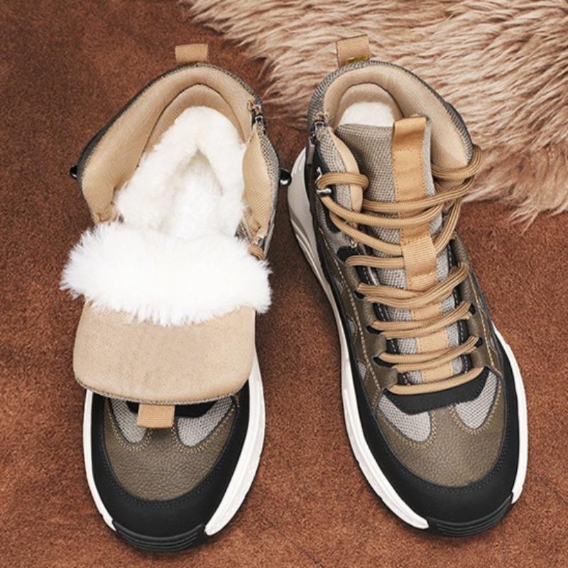 2026 Winter Men's Boots Thickened Plush Warm Cotton Shoes Fashion Casual High-top Boots Winter Men Snow Boots Botas Para Hombre