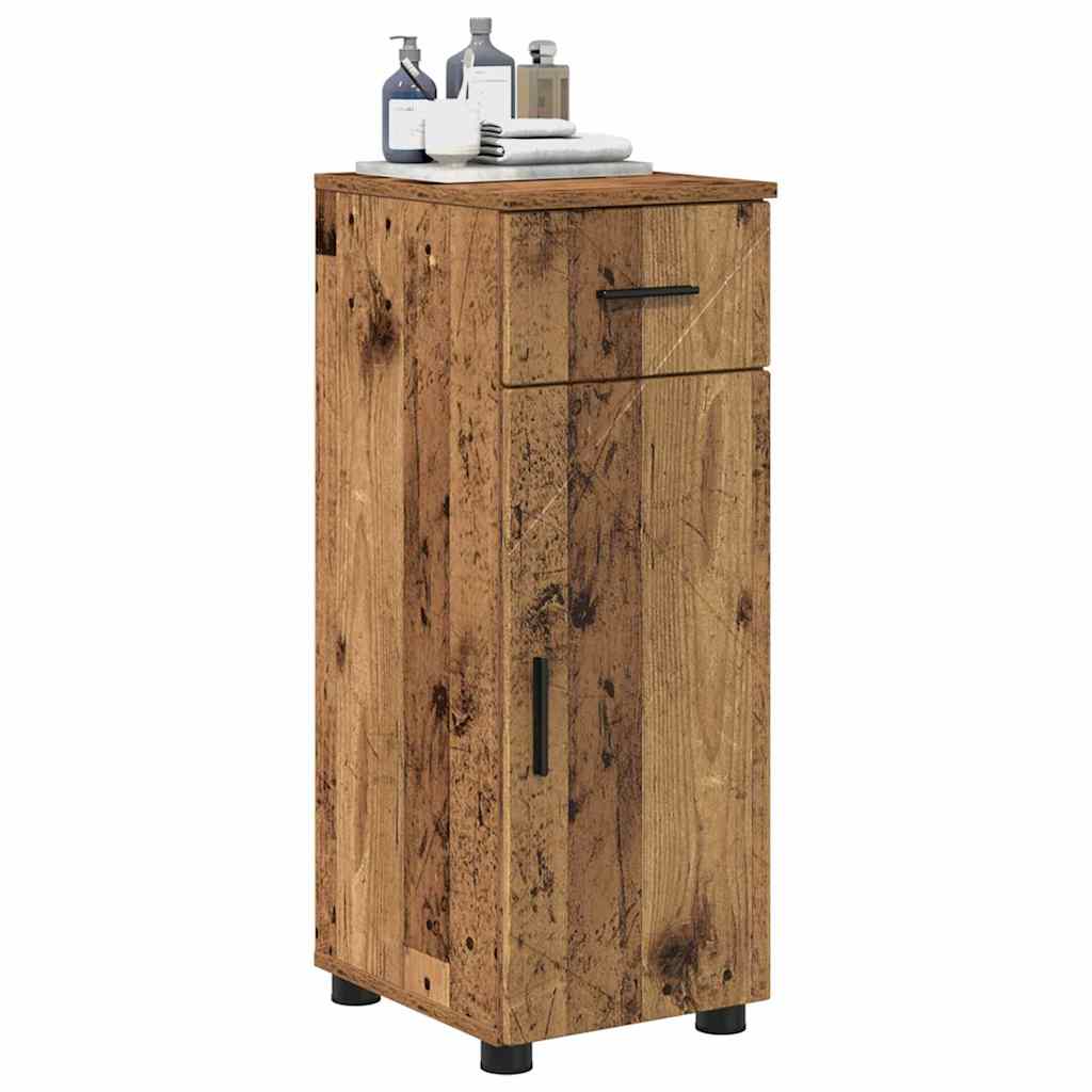 Bathroom Cabinet with Drawers Reclaimed Wood Look 30 x 35 x 80 cm