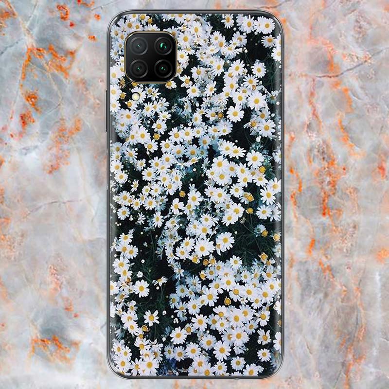 Sommer Gänseblümchen Sonnenblume Für Huawei Mate 40 30 20 20X 10 RS P Smart 2021 2020 Z S Pro Plus Lite 2019 Handyhülle Schale