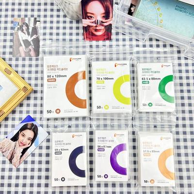 50-600 Pieces Card Film Protective Transparent Card Sleeves Holder CPP Album Binder Suitable for Camera Storage Album Protection