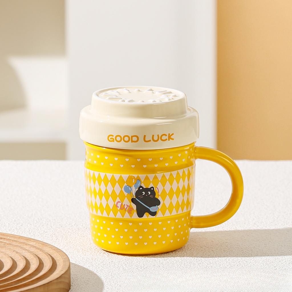 Cute Black Cat Mug Creative Ceramic Cup Home Office Souvenir Coffee Cup Event Gift