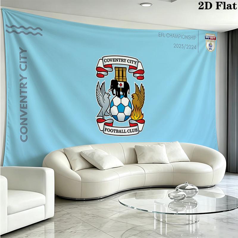 Coventry City Wall Tapestry Aesthetic Wall Hanging Printed Fabric Blanket Decorative Tapestries for Bedroom Living Room Home Decor